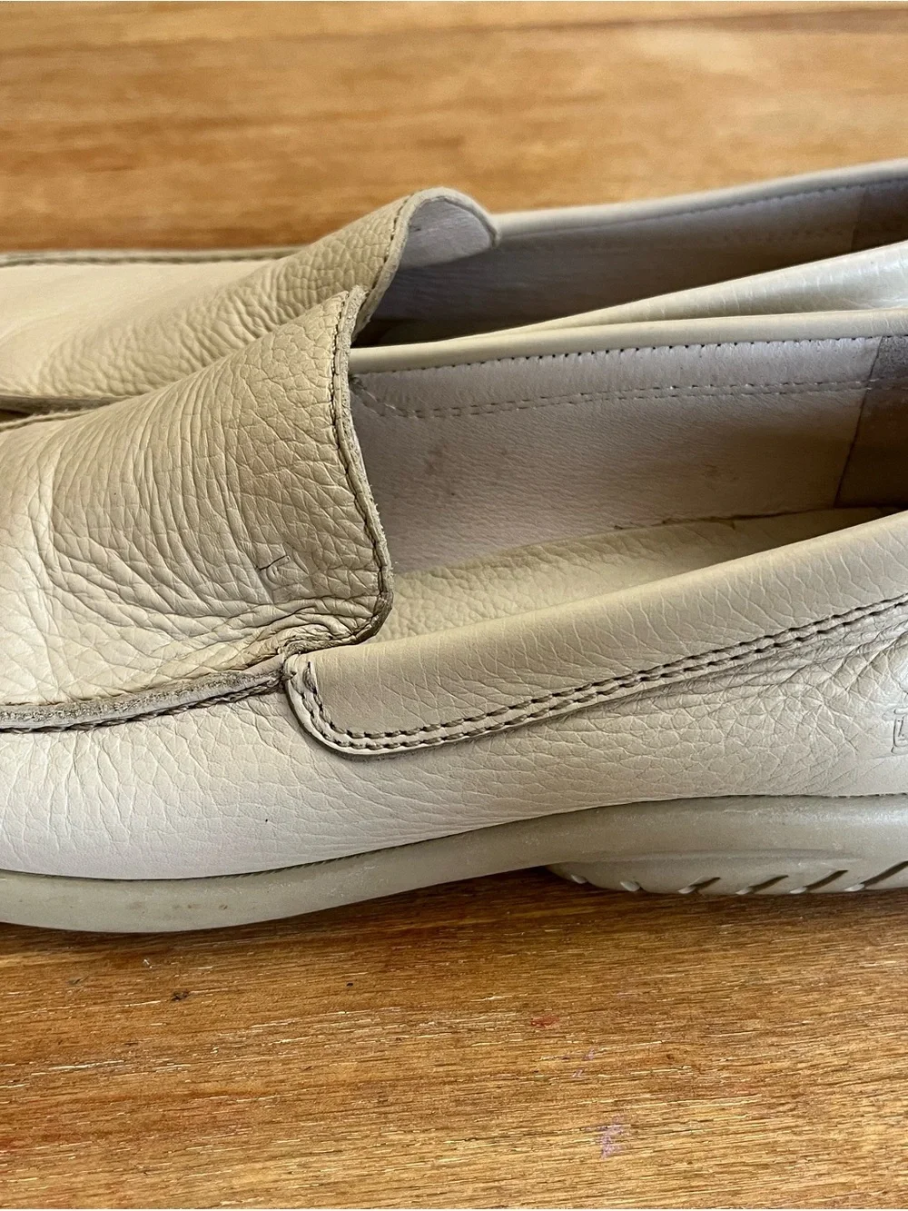 Havana Joe Men's Cream Leather Slip On Resort Loafers Made In Spain